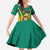 Custom Cameroon Football Family Matching Mermaid Dress and Hawaiian Shirt Go Indomitable Lions