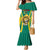 Custom Cameroon Football Family Matching Mermaid Dress and Hawaiian Shirt Go Indomitable Lions