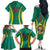 Custom Cameroon Football Family Matching Off The Shoulder Long Sleeve Dress and Hawaiian Shirt Go Indomitable Lions