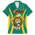 Custom Cameroon Football Family Matching Off The Shoulder Long Sleeve Dress and Hawaiian Shirt Go Indomitable Lions