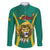 Custom Cameroon Football Family Matching Off The Shoulder Long Sleeve Dress and Hawaiian Shirt Go Indomitable Lions