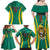 Custom Cameroon Football Family Matching Off Shoulder Maxi Dress and Hawaiian Shirt Go Indomitable Lions