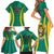 Custom Cameroon Football Family Matching Short Sleeve Bodycon Dress and Hawaiian Shirt Go Indomitable Lions