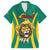 Custom Cameroon Football Family Matching Short Sleeve Bodycon Dress and Hawaiian Shirt Go Indomitable Lions