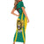 Custom Cameroon Football Family Matching Short Sleeve Bodycon Dress and Hawaiian Shirt Go Indomitable Lions