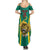 Custom Cameroon Football Family Matching Summer Maxi Dress and Hawaiian Shirt Go Indomitable Lions