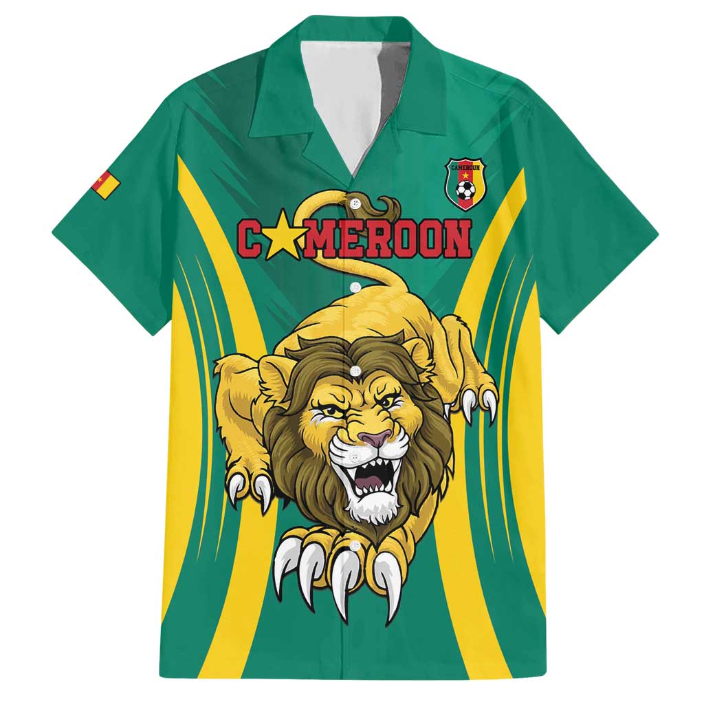 Custom Cameroon Football Hawaiian Shirt Go Indomitable Lions