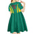 Custom Cameroon Football Kid Short Sleeve Dress Go Indomitable Lions - Wonder Print Shop