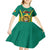 Custom Cameroon Football Kid Short Sleeve Dress Go Indomitable Lions - Wonder Print Shop