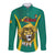 Custom Cameroon Football Long Sleeve Button Shirt Go Indomitable Lions