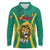 Custom Cameroon Football Long Sleeve Polo Shirt Go Indomitable Lions - Wonder Print Shop