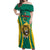 Custom Cameroon Football Off Shoulder Maxi Dress Go Indomitable Lions - Wonder Print Shop