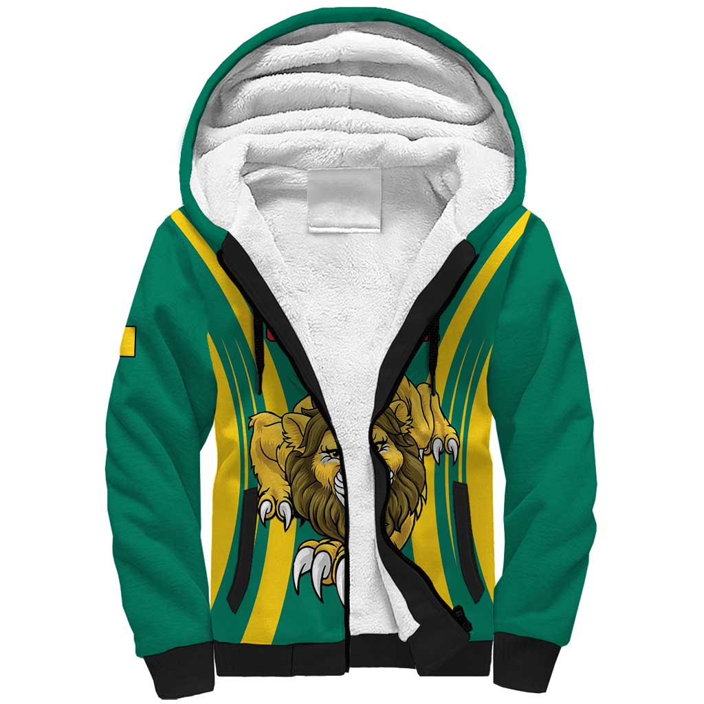 Custom Cameroon Football Sherpa Hoodie Go Indomitable Lions - Wonder Print Shop