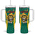 Custom Cameroon Football Tumbler With Handle Go Indomitable Lions - Wonder Print Shop