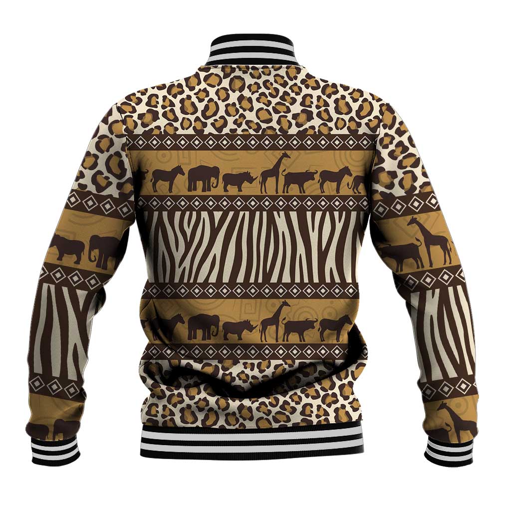 Animal Skin Mix African Pattern Baseball Jacket