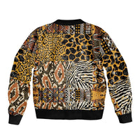 African Tribal Pattern With Wild Animal Skins Bomber Jacket