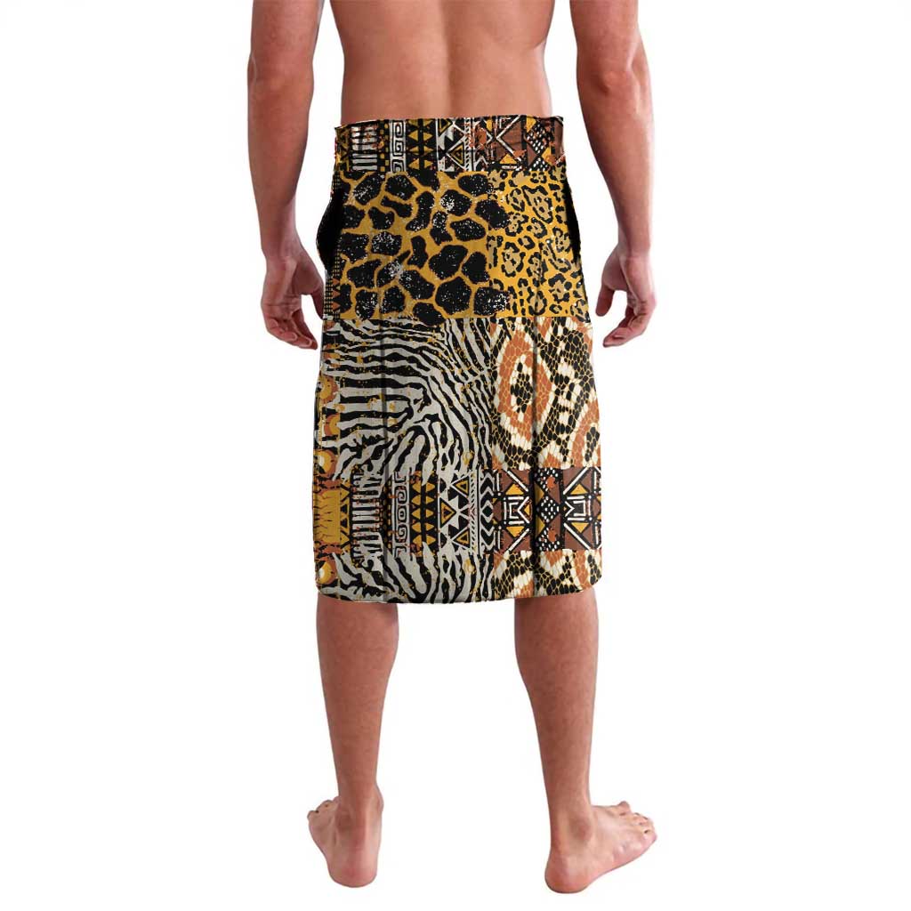 African Tribal Pattern With Wild Animal Skins Lavalava
