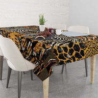 African Tribal Pattern With Wild Animal Skins Tablecloth