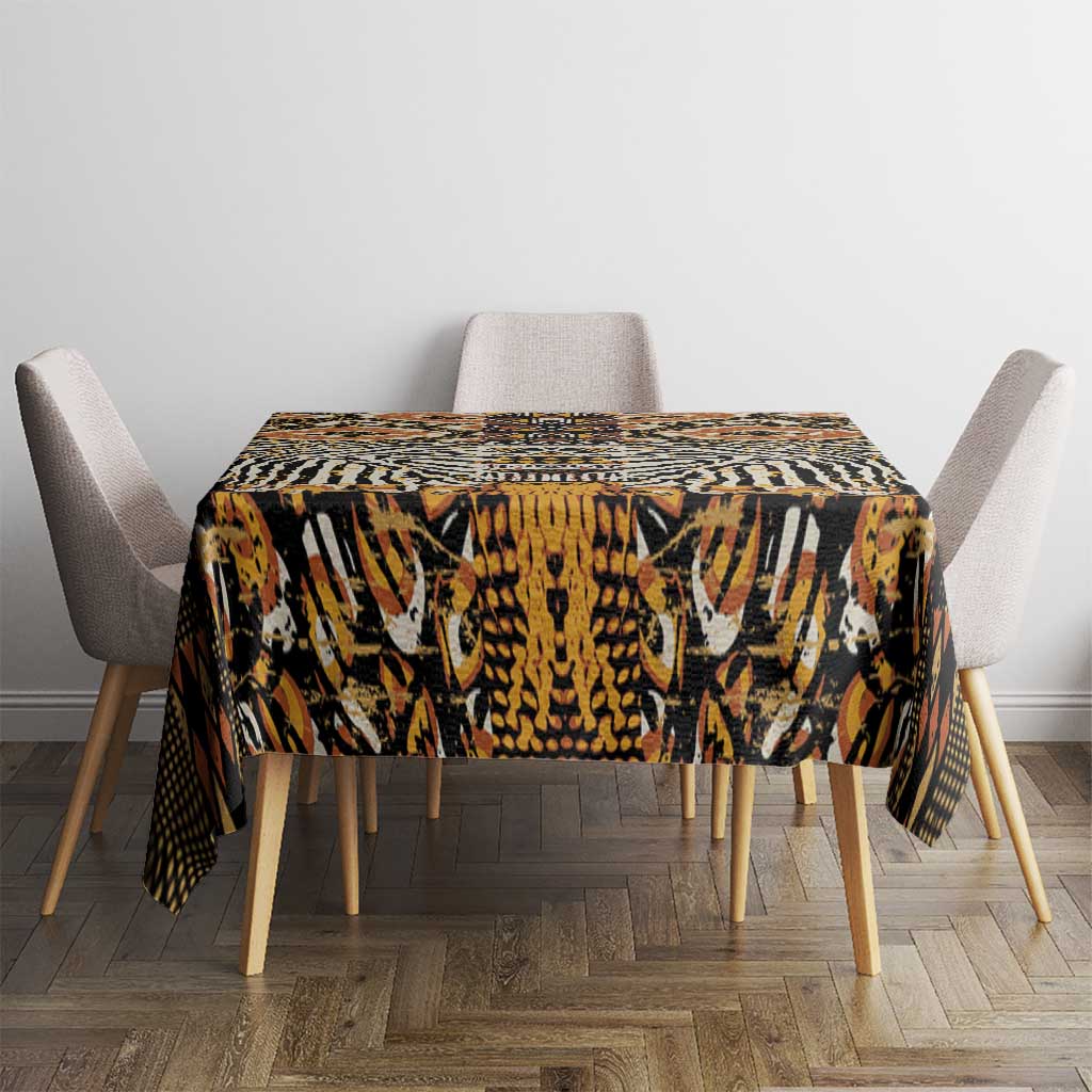 African Tribal Pattern With Wild Animal Skins Tablecloth