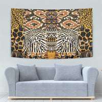 African Tribal Pattern With Wild Animal Skins Tapestry