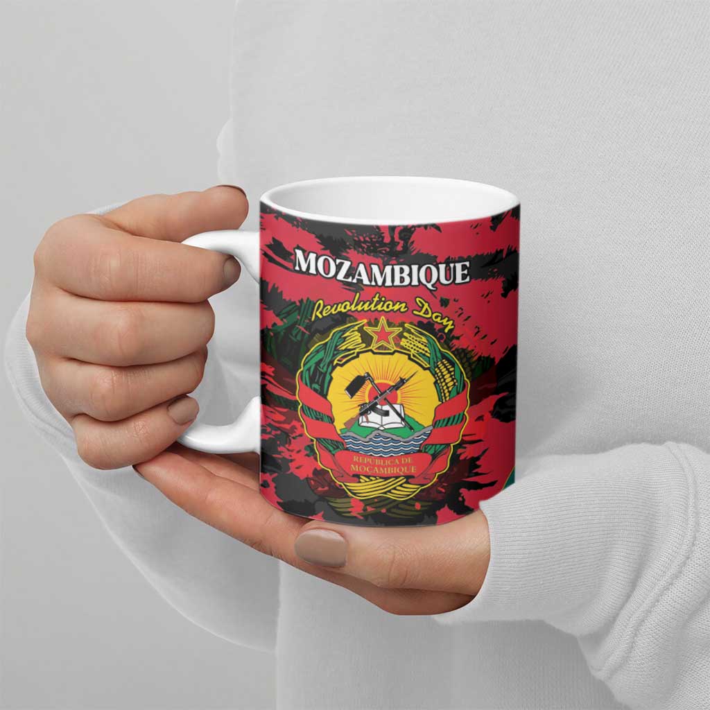 Personalized Mozambique Revolution Day Ceramic Mug Coat Of Arms FRELIMO - Wonder Print Shop