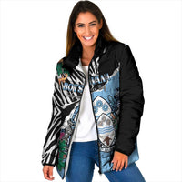 Personalized Botswana Independence Day Padded Jacket Coat Of Arms Devils Claw - Wonder Print Shop