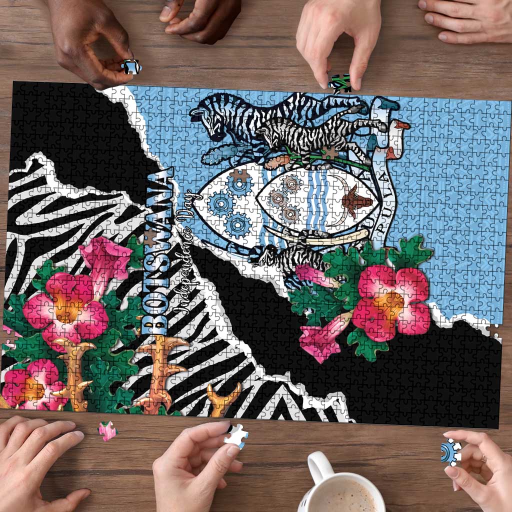 Botswana Independence Day Puzzle Coat Of Arms Devils Claw - Wonder Print Shop