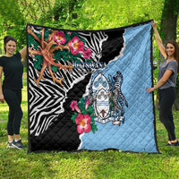 Botswana Independence Day Quilt Coat Of Arms Devils Claw - Wonder Print Shop