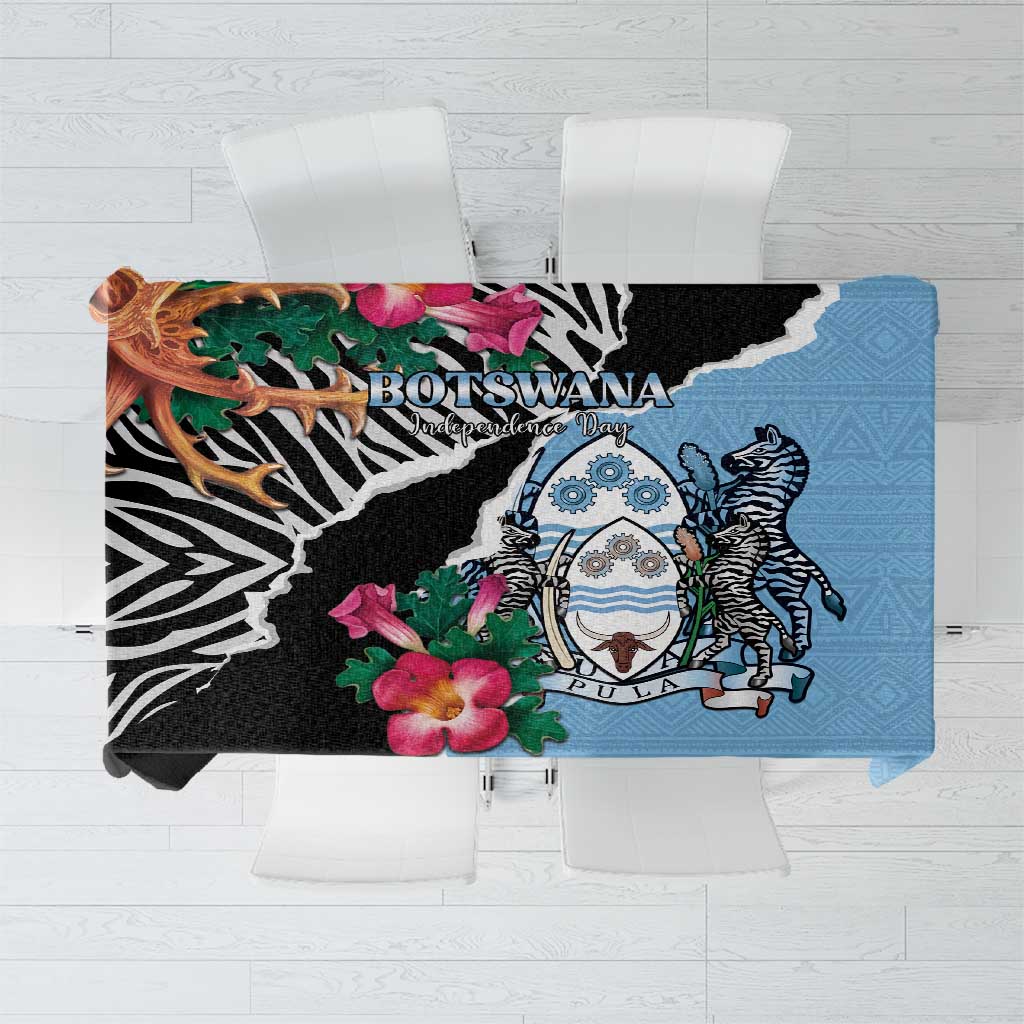 Botswana Independence Day Tablecloth Coat Of Arms Devils Claw - Wonder Print Shop