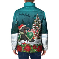 F Caw F Raven Santa Padded Jacket Funny Christmas - Wonder Print Shop