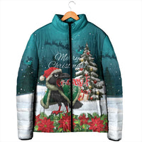 F Caw F Raven Santa Padded Jacket Funny Christmas - Wonder Print Shop
