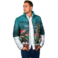 F Caw F Raven Santa Padded Jacket Funny Christmas - Wonder Print Shop