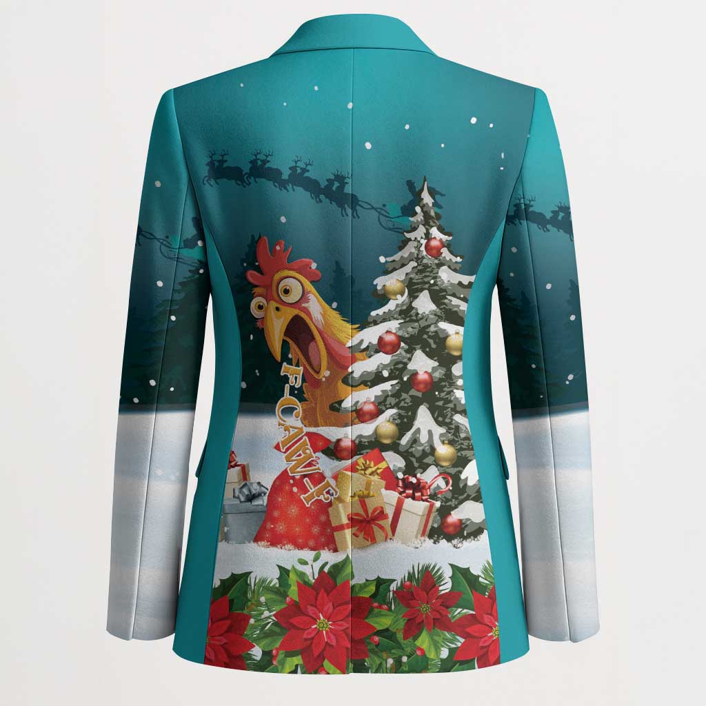 F Caw F Chicken Blazer Funny Christmas - Wonder Print Shop