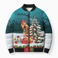 F Caw F Chicken Bomber Puffer Jacket Funny Christmas - Wonder Print Shop