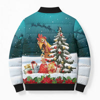 F Caw F Chicken Bomber Puffer Jacket Funny Christmas - Wonder Print Shop