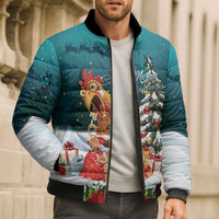 F Caw F Chicken Bomber Puffer Jacket Funny Christmas - Wonder Print Shop
