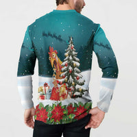 F Caw F Chicken Button Sweatshirt Funny Christmas - Wonder Print Shop