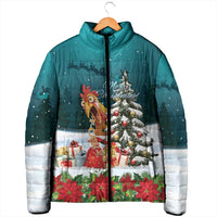 F Caw F Chicken Padded Jacket Funny Christmas - Wonder Print Shop