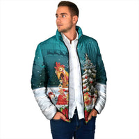 F Caw F Chicken Padded Jacket Funny Christmas - Wonder Print Shop