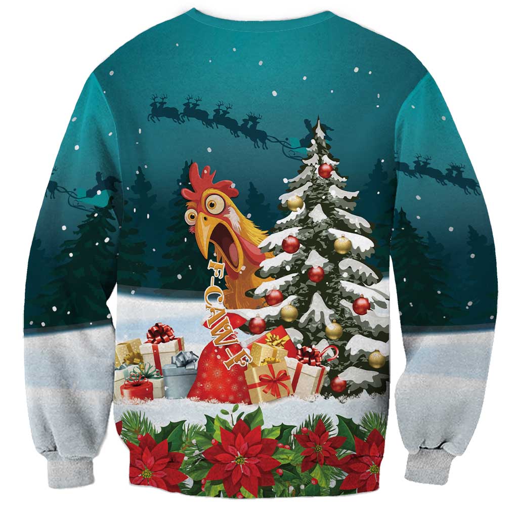 F Caw F Chicken Sweatshirt Funny Christmas - Wonder Print Shop