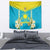 Personalised Kazakhstan Independence Day Tapestry Lilium Peregrinum - Kazakh Pattern