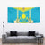 Personalised Kazakhstan Independence Day Tapestry Lilium Peregrinum - Kazakh Pattern