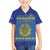 Custom Kazakhstan Hockey Family Matching Long Sleeve Bodycon Dress and Hawaiian Shirt Go Kazakh - Wonder Print Shop