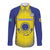 Custom Kazakhstan Football Long Sleeve Button Shirt Go The Hawks - Wonder Print Shop