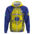 Custom Kazakhstan Football Zip Hoodie Go The Hawks - Wonder Print Shop