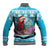 Honduras Christmas Baseball Jacket Scarlet Macaw With Feliz Navidad - Wonder Print Shop