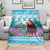 Honduras Christmas Blanket Scarlet Macaw With Feliz Navidad