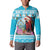 Honduras Christmas Button Sweatshirt Scarlet Macaw With Feliz Navidad - Wonder Print Shop