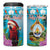 Honduras Christmas 4 in 1 Can Cooler Tumbler Scarlet Macaw With Feliz Navidad - Wonder Print Shop