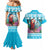 Honduras Christmas Couples Matching Mermaid Dress and Hawaiian Shirt Scarlet Macaw With Feliz Navidad - Wonder Print Shop